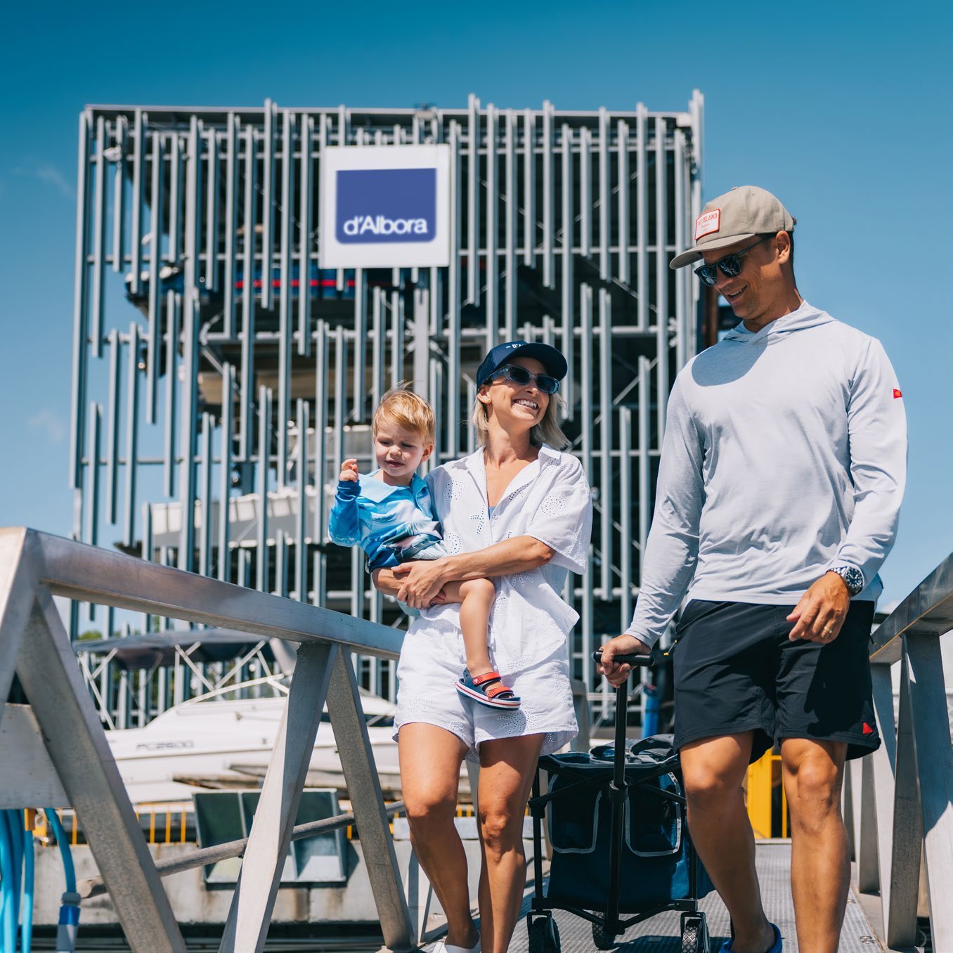 Family enjoying time together at a d'Albora marina